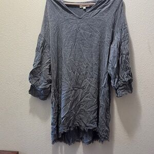 Umgee Charcoal Tunic Top